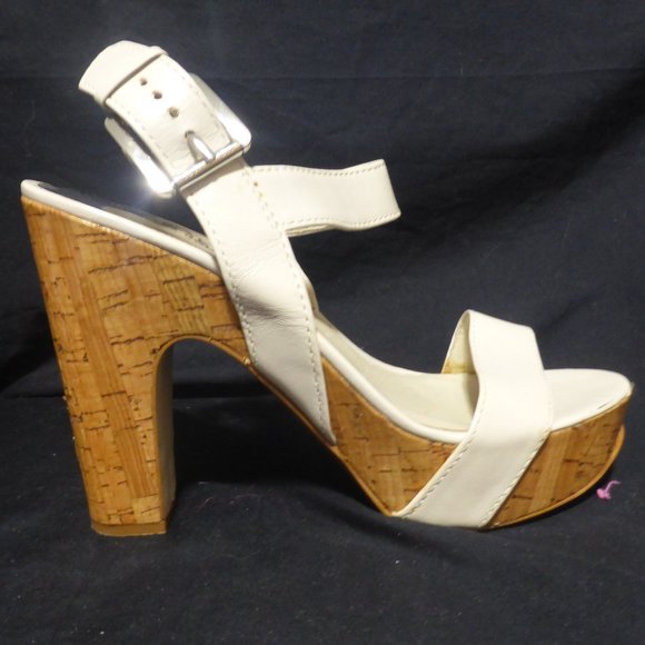 MICHAEL KORS, MK, high heel shoes, strap and buckle fastened, 7.5 M, GUC - Picture 10 of 15